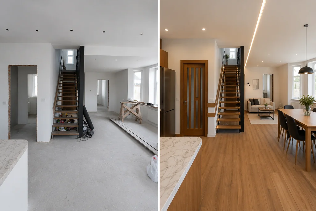 Reforma integral d'habitatge a Granollers amb nou parquet i escala de fusta